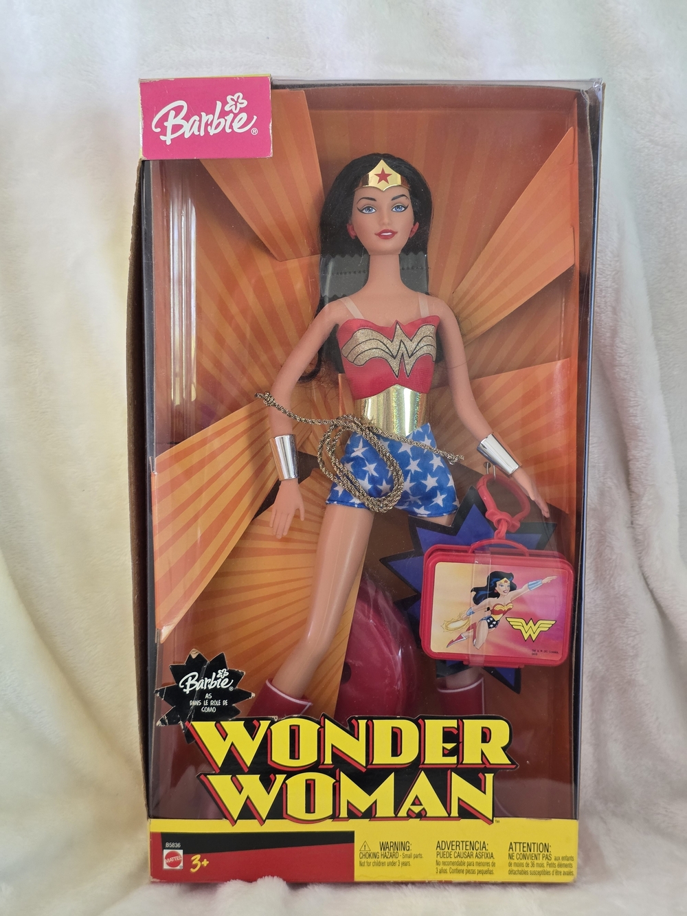 2003 Mattel Barbie as Wonder Woman Doll NIB B5836 DC Comics Collectible Vintage